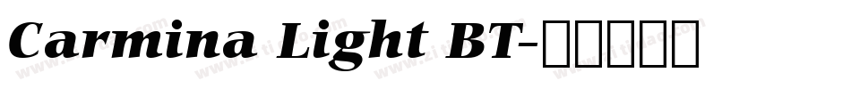 Carmina Light BT字体转换